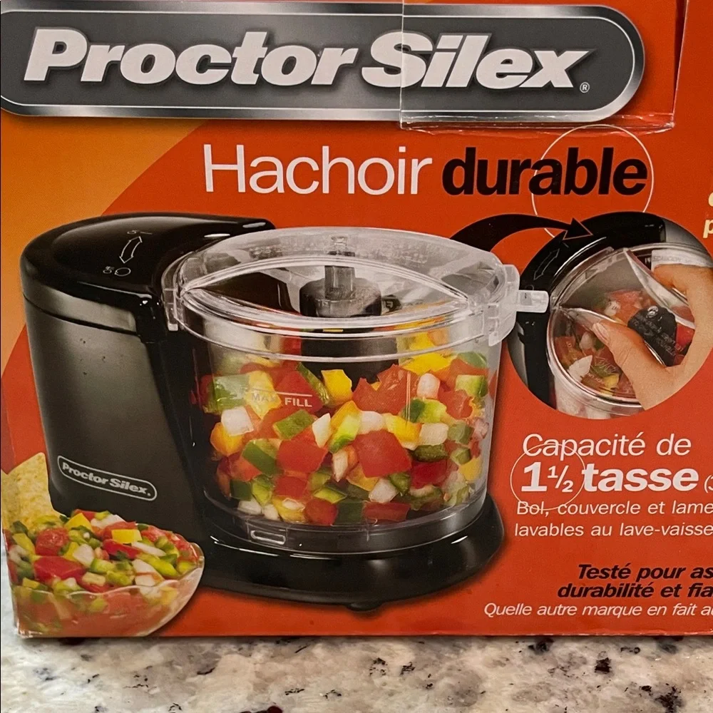🥗 Proctor Silex Food Chopper 🥗 1.5 Cup capacity New In Box Dishwasher Safe